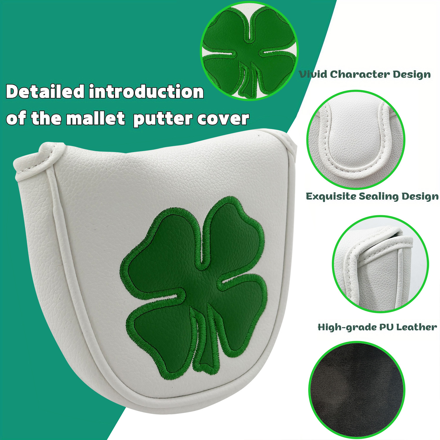 1pc Putter Head Cover, 'Clover - Golf Equipment Deals ulasan dan harga