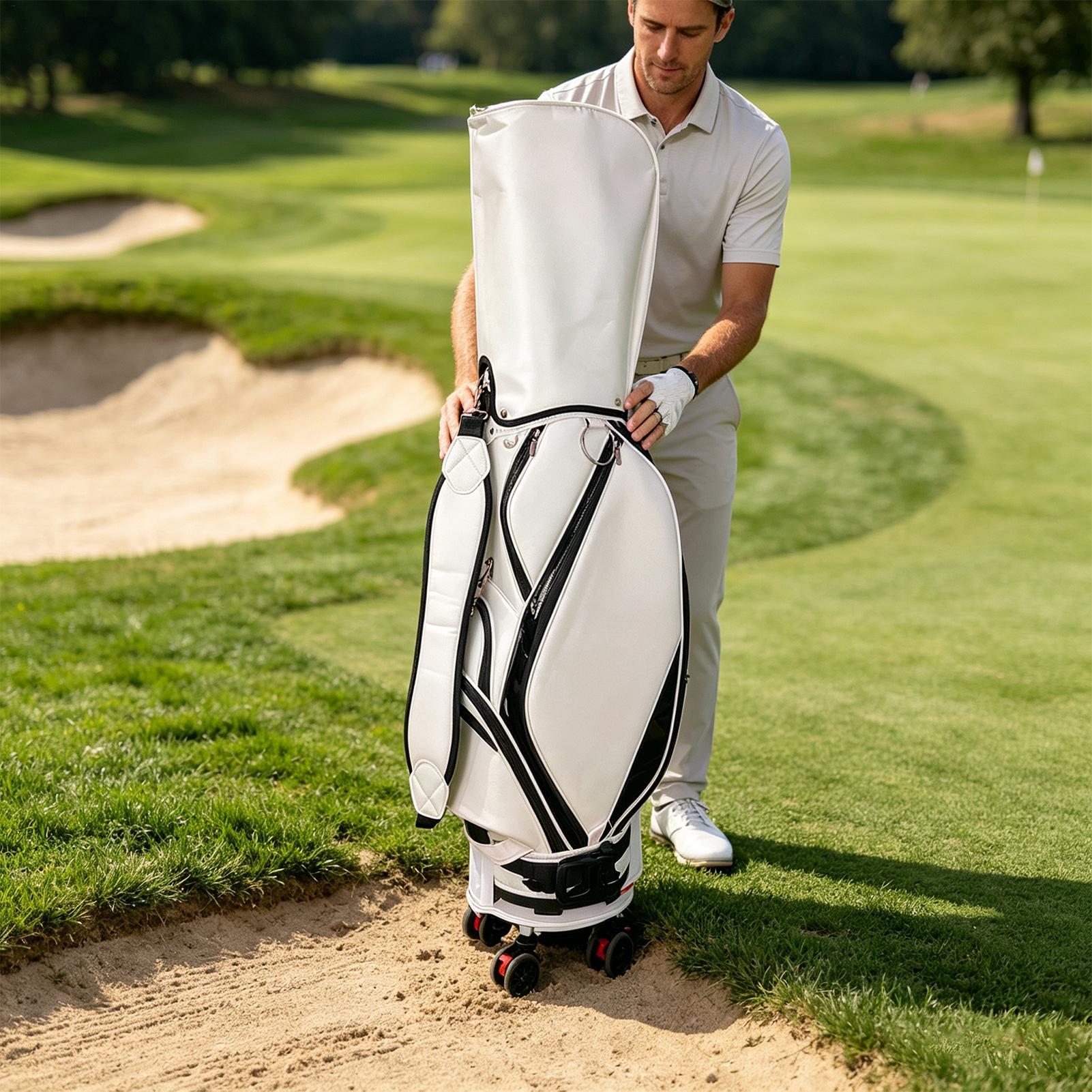 Golf Bag Wheel Base Portable H - Golf Equipment Holder ulasan dan harga