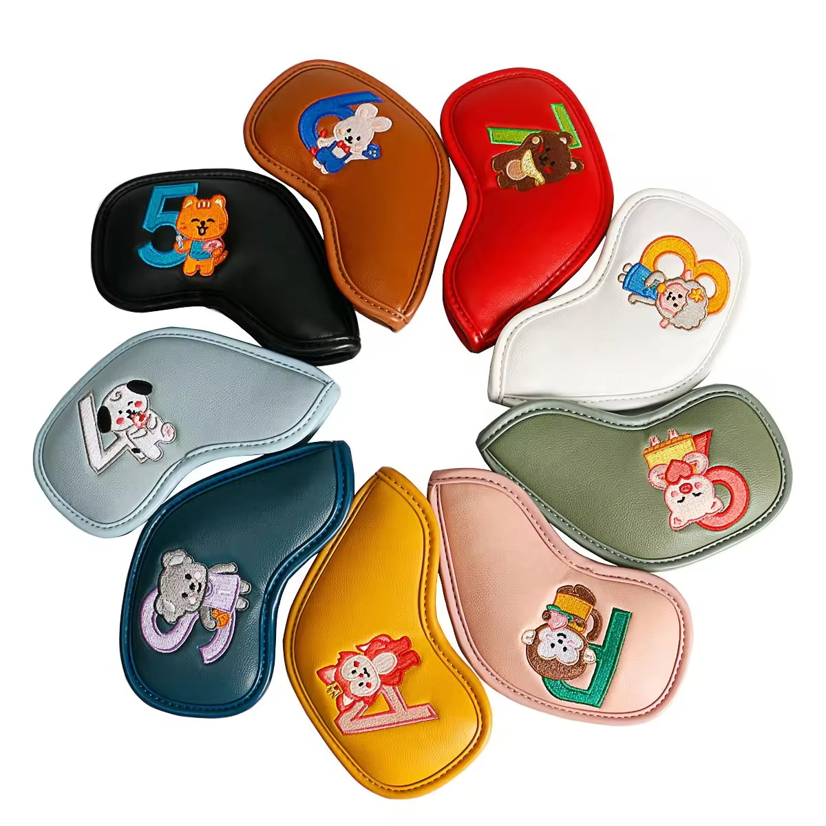 9Pcs Cute Cartoon Animal Golf  - Headcover Driver ulasan dan harga