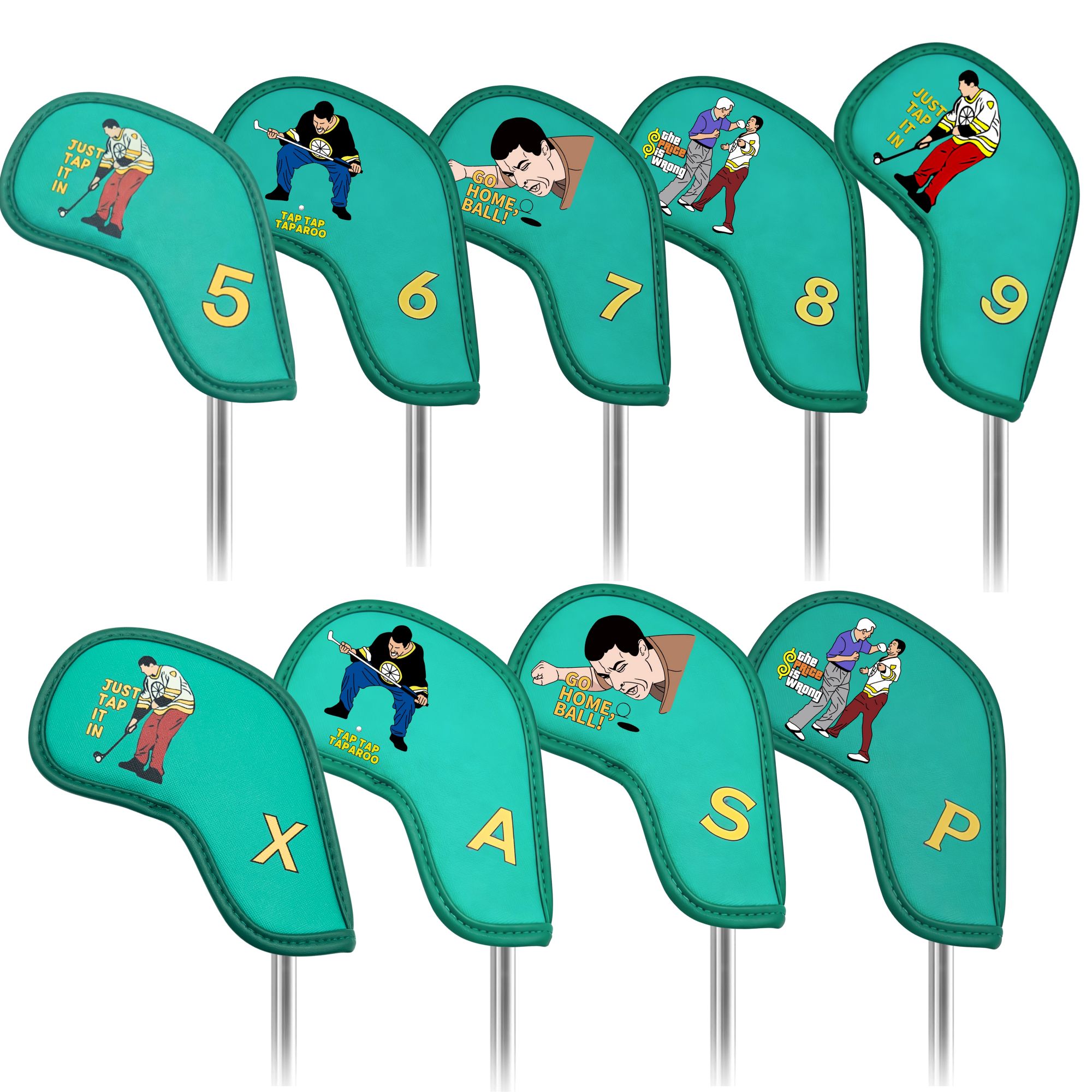 9 pcs Golf Iron Covers with Fu - Headcover Driver ulasan dan harga